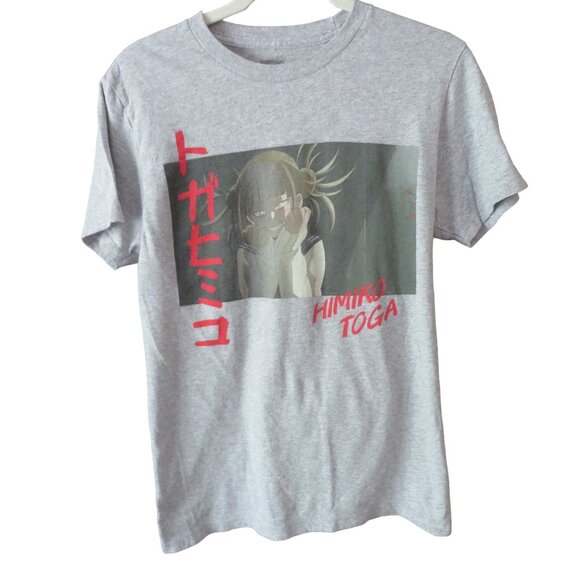 My Hero Academia HIMIKO TOGA - Graphic T-Shirt - Grey - Size Small, EUC - Picture 1 of 4